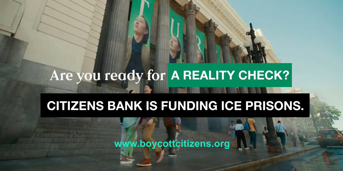 Do you bank with <a href="/CitizensBank/">Citizens</a>?

Did you know they finance #ICE prisons?

Sign the petition 👇

sign.moveon.org/petitions/citi…

#DeICECitizensBank #BoycottCitizens