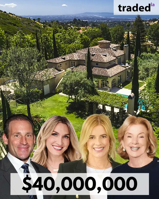 tradedla's tweet photo. SALE
IMAGE: Ken Panzer, Shelton Wilder, Liz Jones & Fran Flanagan
DATE: 02/24/2026
ADDRESS: 12833 Chalon Road
MARKET: Los Angeles
ASSET TYPE: Single Family

SELLER: Ken Panzer - Douglas Emmett 
BUYER'S REP: Shelton Wilder  - Christie's International Real Estate
SELLER'S REP: Liz Jones  & Fran Flanagan  - Compass 

SALE PRICE: $40,000,000
SF: 9,960 ~ PPSF: $4,016

NOTE: Ken Panzer, president and COO of Douglas Emmett, sold his nearly 10,000-square-foot estate at 12833 Chalon Road in Los Angeles for $40 million ($4,016 per square foot), plus $1 million for furnishings, below its $49.5 million asking price.Compass’s Liz Jones and Fran Flanagan represented the seller, while Christie’s International Real Estate Southern California’s Shelton Wilder brought the unidentified buyer for the six-bedroom home in the gated Brentwood Country Estates.

#LosAngeles #RealEstate #tradedla #LA #LosAngelesRealEstate #California #LARealEstate #CaliRealEstate #SingleFamily #LizJones #FranFlanagan #Compass #SheltonWilder #Christie'sInternationalRealEstate #KenPanzer #DouglasEmmett