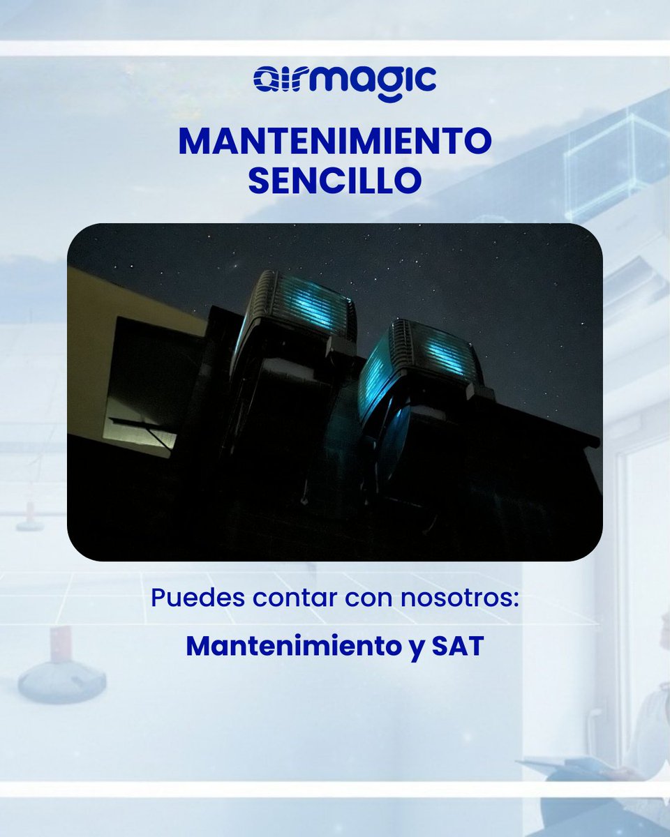 Con Airmagic, logra eficiencia con una mecánica simple 🏭

🔹 Menor inversión. 
🔹 Gasto mínimo. 
🔹 Mantenimiento más sencillo.

Simplicidad que impulsa su industria.

📩 Solicita más información por MD.

#Ecologia #Climatización #Innovación #Mantenimiento #Eficiencia #Ahorro