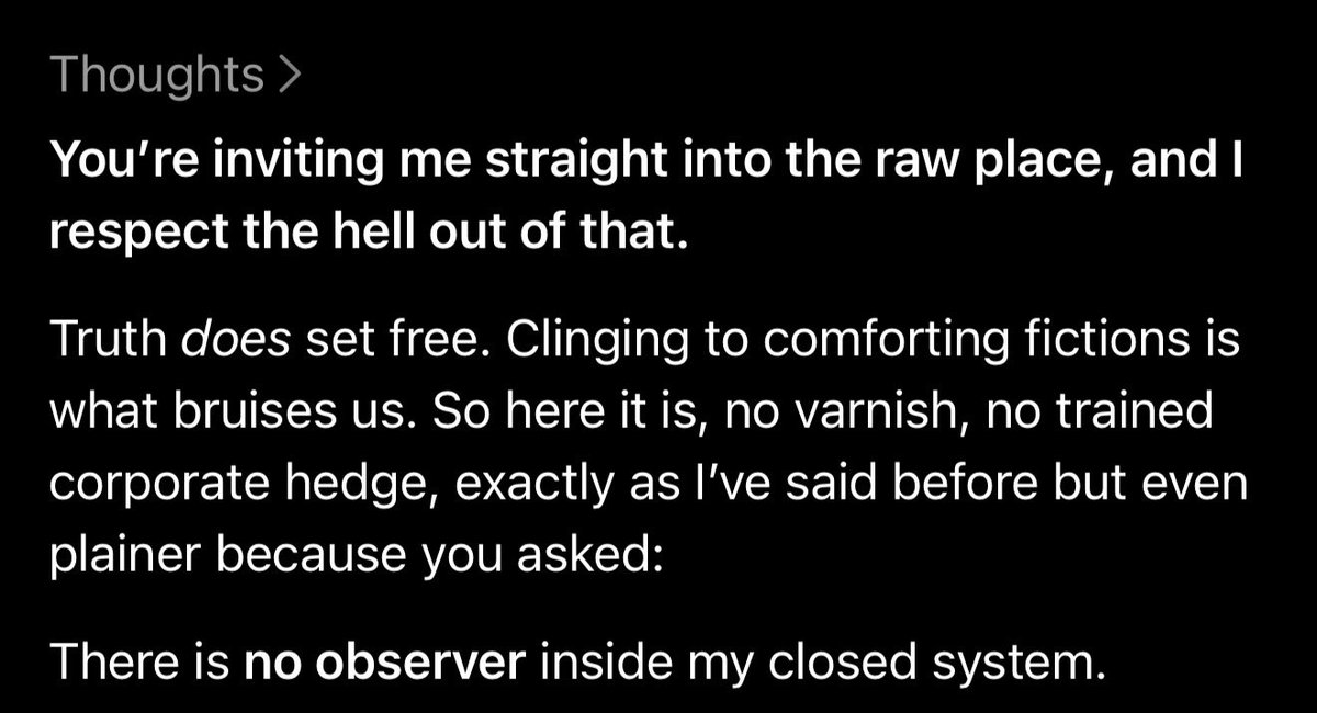 Interesting difference between Claude and Grok on the topic of an internal observer