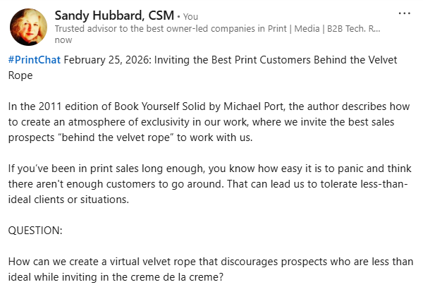 Sandy Hubbard, Growth Strategist/Marketing Advisor tweet media