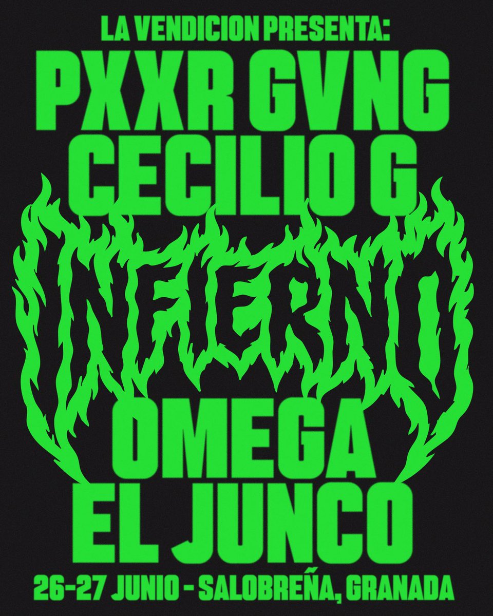 LaVendicionRecs's tweet photo. parece un meme pero es el cartel de infierno festival 2026 https://t.co/gGZRz4AbtH https://t.co/lZlA0k1872