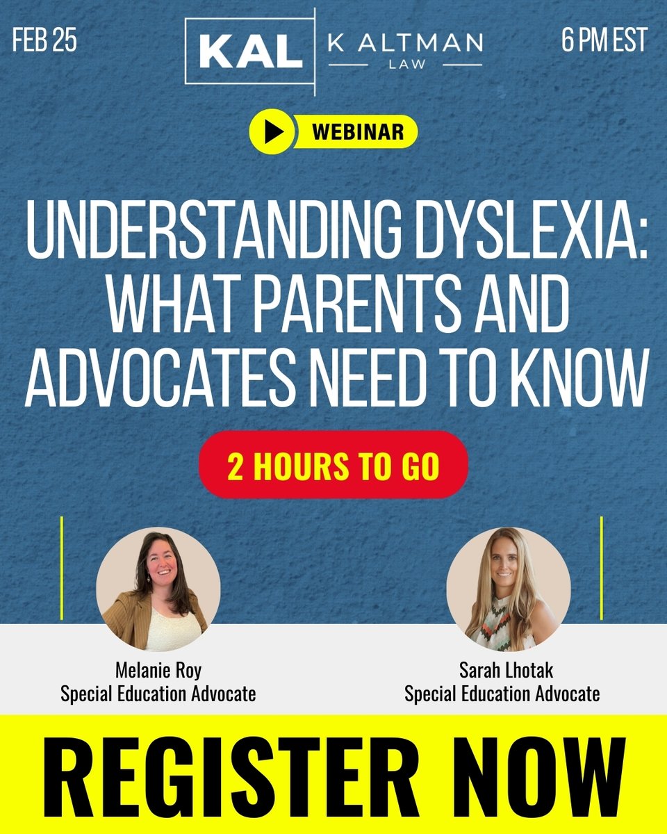 KeithAltman9's tweet photo. We start in 2 hours.
If dyslexia is on your radar — or you’re getting mixed messages from school — join us to learn what dyslexia can look like, what evaluations should include, and how to advocate for real support.

Register now: https://t.co/2RZzshiraQ https://t.co/JITTZWu9Ks