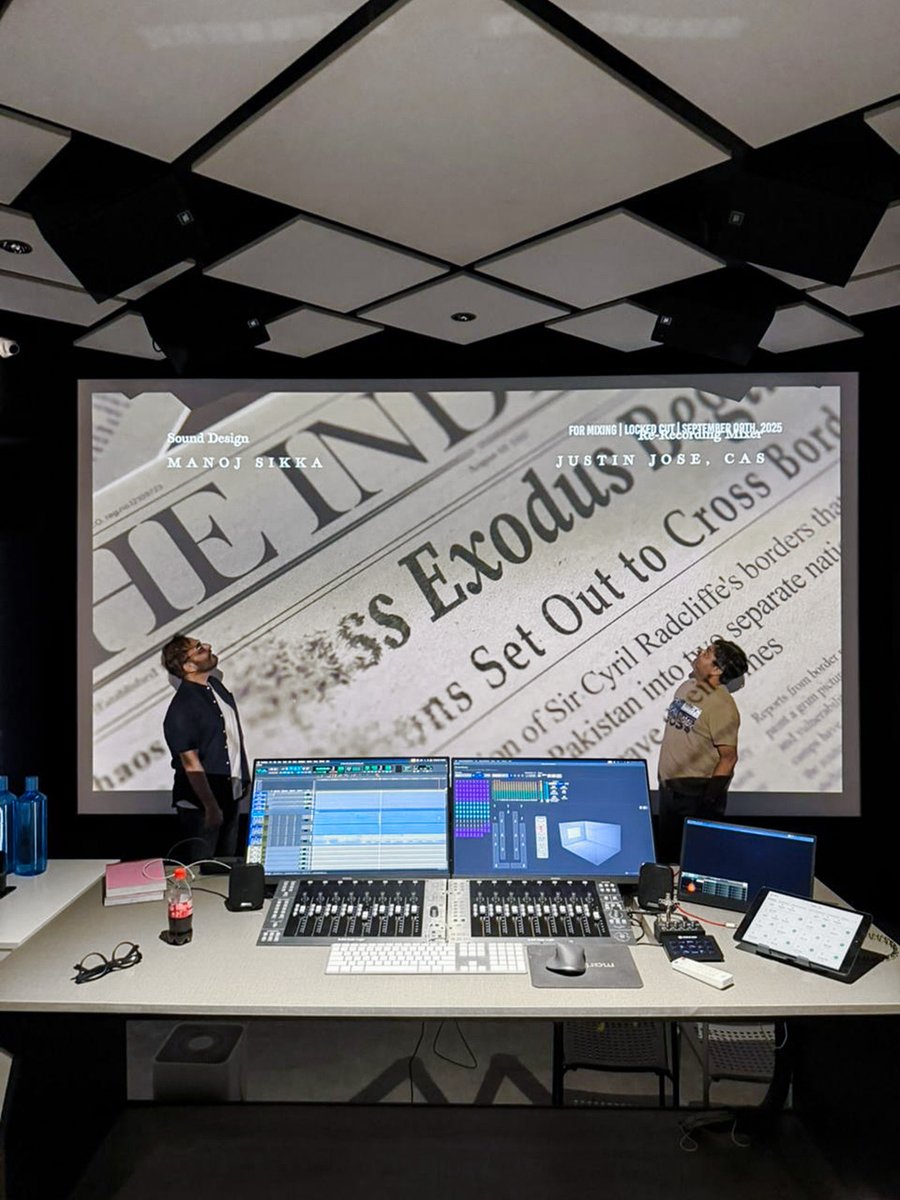 AvidProTools's tweet image. 🎚️ Mixing "Freedom At Midnight" Season 2
📷 Nikkhil Advani, Justin Jose CAS, Ashutosh Phatak
▶️ avid.co/oe5o50WF50a
 
#freedomatmidnight #mix #audiopost #postproduction #daw #avidprotools #protools #avid #avidcreator