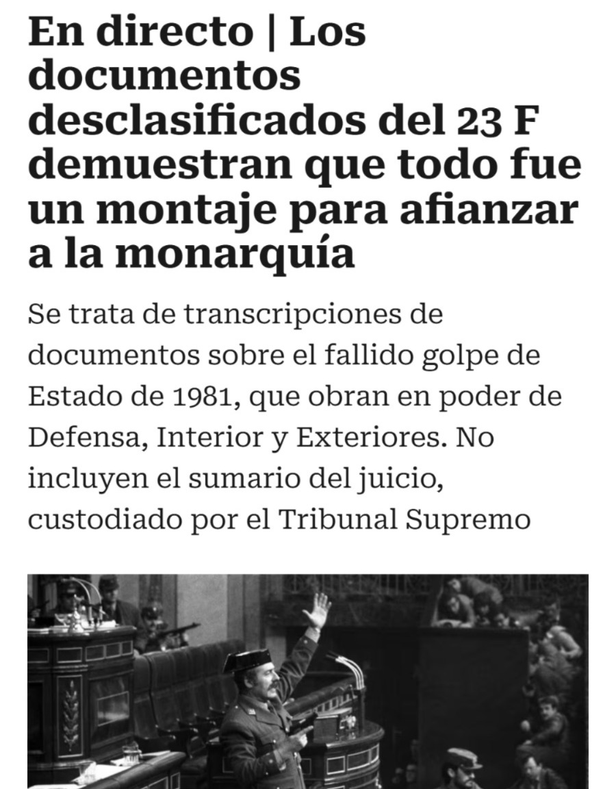 Y ni aunque así fuese cambiaría nada en España. La casta política está muy bien como está.