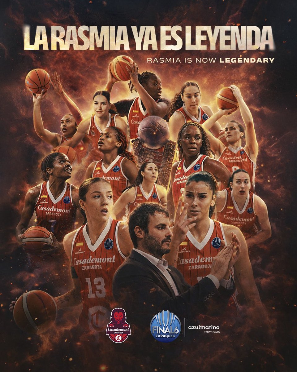 HOJA DE RUTA CASADEMONT ZARAGOZA EUROLIGA 2026

1) Remontar 21 puntos contra Brno en la previa para clasificarse porque hacerlo fácil no era una opción 
2) Pasar de grupo como terceras (de 4) porque ganarlo todo era lo fácil 
3) Remontar 20 puntos en el Roig Arena para darle la