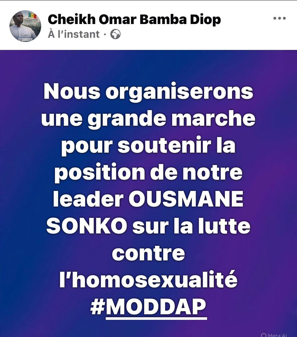 don_vi_corleon's tweet photo. 📌 Marche organisée par le #MODDAP en soutien au #PROS @SonkoOfficiel sur la lutte contre le l'homosexualité https://t.co/JoB7V9XJH3