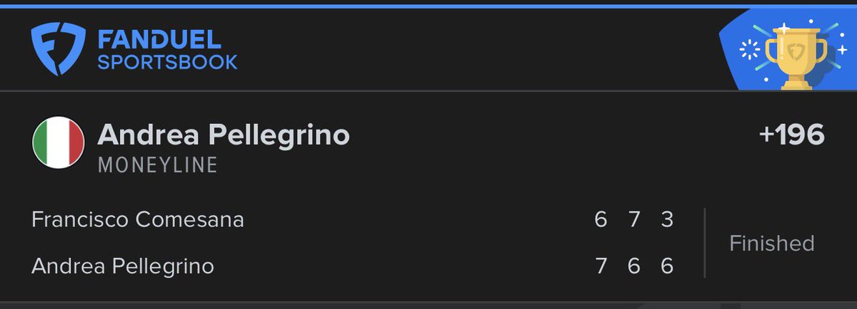 tadpolebe2021's tweet photo. Now we cash the (+196)✅ 🤴🤑 💪 

Straight killing it. 

God I love this sport. Tennis be feeding. LFG 🎾 

Some cappers play 1 set favorites (-900) legs with 6 legs for double ups. Y’all hit that cancel button &amp; come on over. 

25% off 🔗 in comments 👇 https://t.co/D294g3WnIK