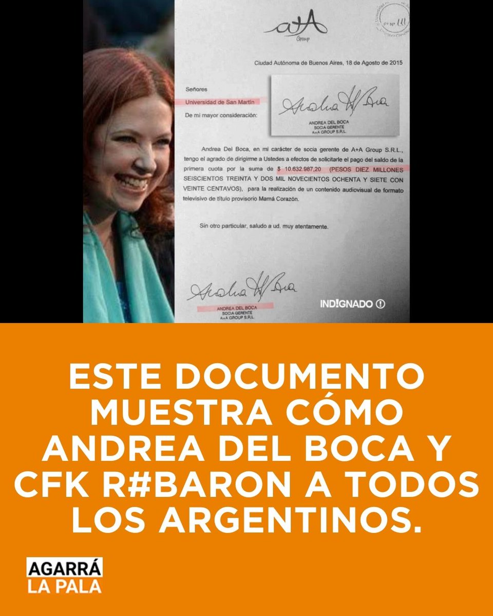 ESTE DOCUMENTO MUESTRA CÓMO ANDREA DEL BOCA Y CFK R#BARON A TODOS LOS ARGENTINOS!