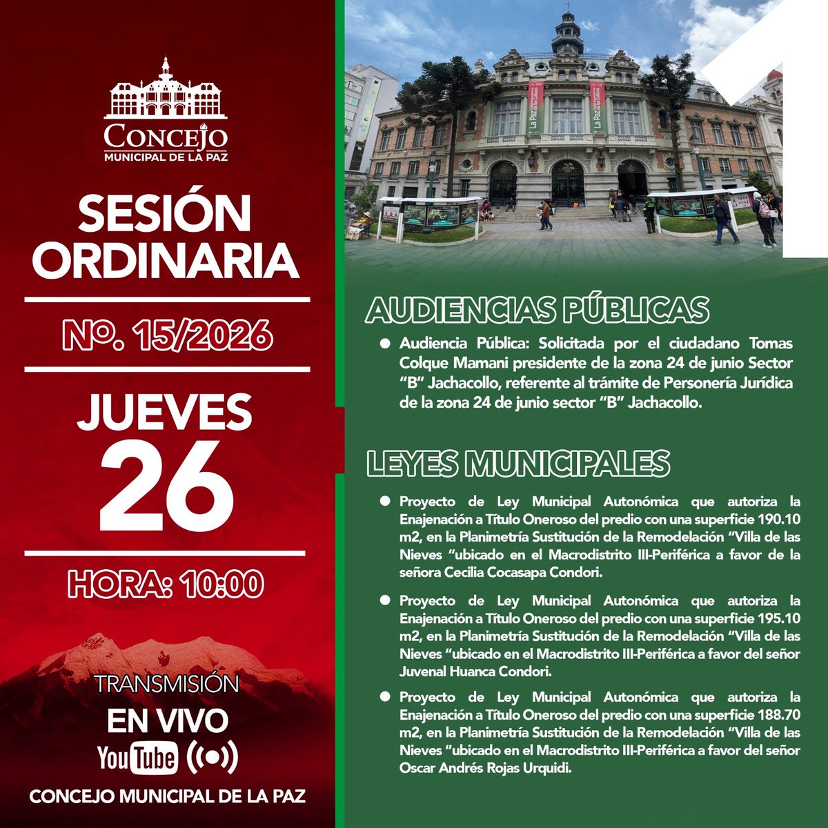 Concejo Municipal de La Paz tweet media