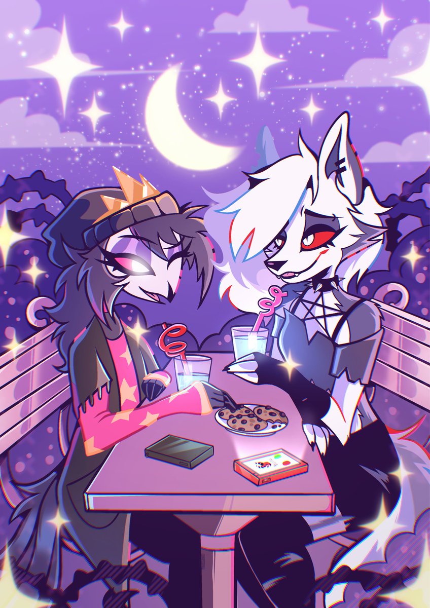 damiinart's tweet photo. Via and Loona 🩷💜🌙

Can finally post the full print 😊✨ https://t.co/EPSsOmJkN7