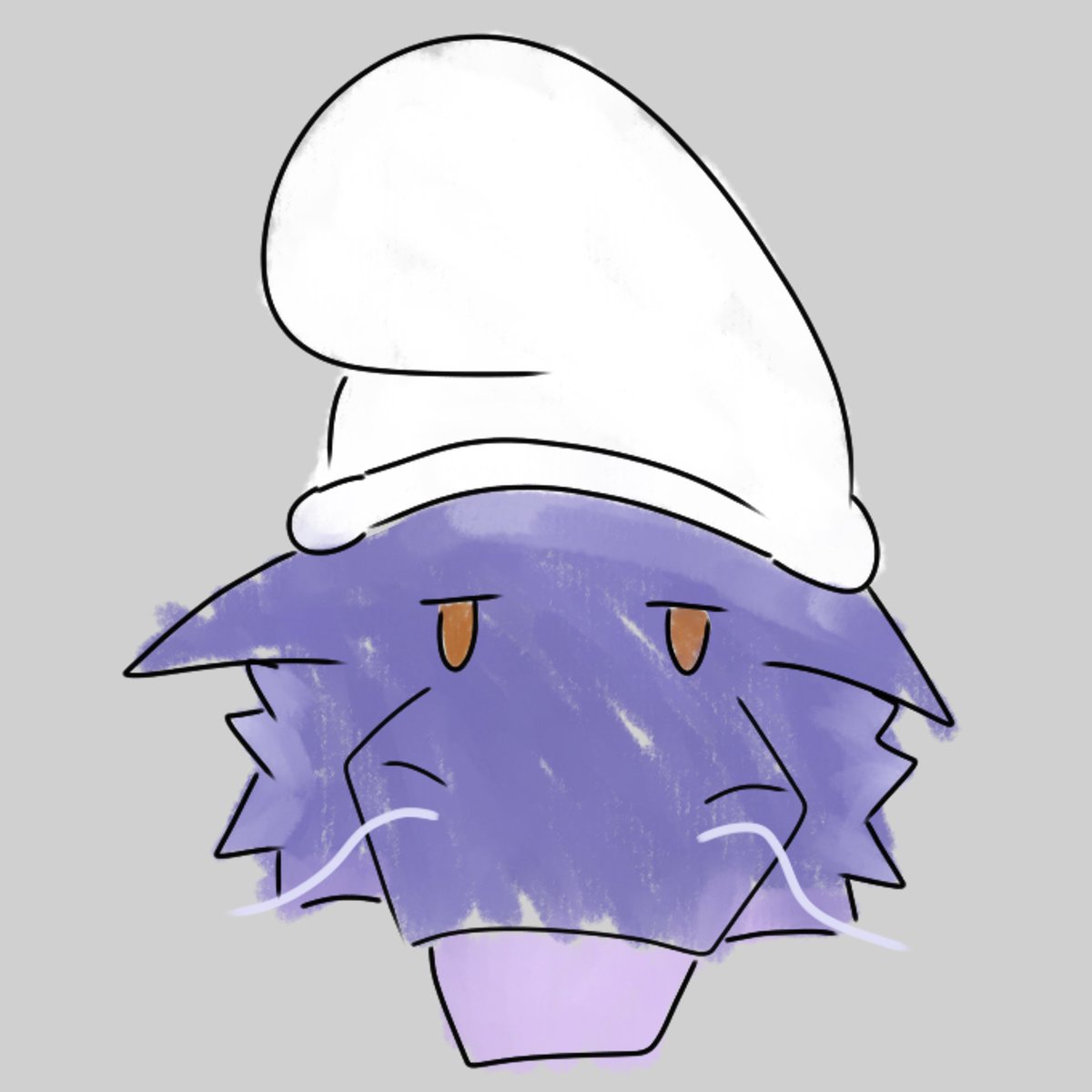 Drew my boyfriend as a smurf because I can