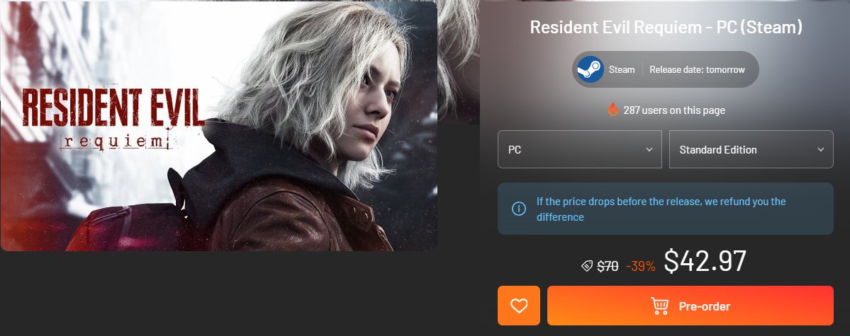 🚨OFERTA🚨

¡¡En instant gaming pueden conseguir el Resident Evil Requiem con un buen descuento!!

Si para comprarlo usas mi link que dejo en el primer comentario me estás apoyando, soy partner oficial. 💜