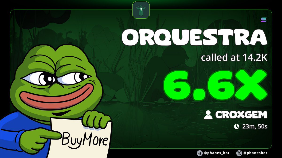 Crox_gem's tweet photo. Done 6x on $ORQUESTRA

Ca>
GJWK2pK4pLQ3vyzsRKeei4UFePw1DyZRuCPKNHq5pump

Results over noise 🎯🔥.
You doubt your L ✅.
Insider's group earning massively ✅.

DM now for Entry 🎯
https://t.co/L0gM8fLZ0h

#BBMzansiS6 #solanamemecoin #memecoin https://t.co/XDumtQ0N7T