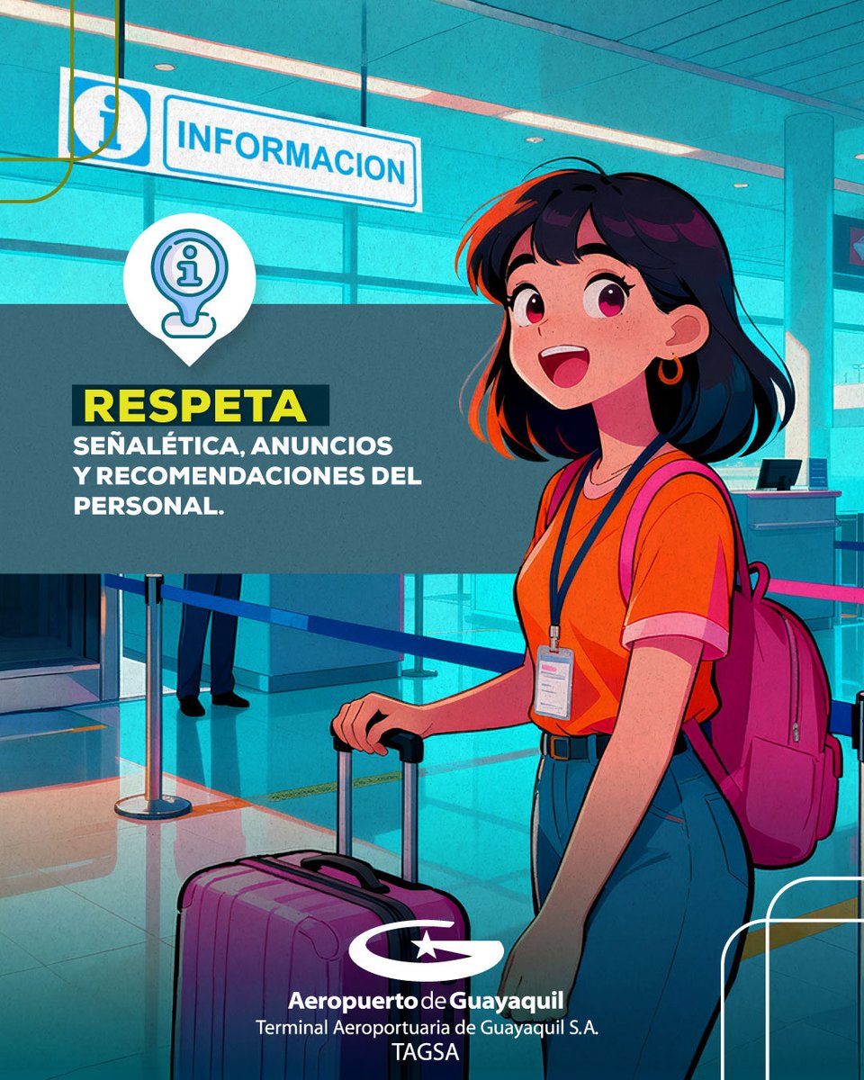 Aeropuerto_GYE's tweet image. Desliza y guarda estos tips para tu próximo vuelo 🙌

#TipsDeViaje #ViajarSeguro #AeropuertoGye #Tagsa #UnAeropuertoParaTodos