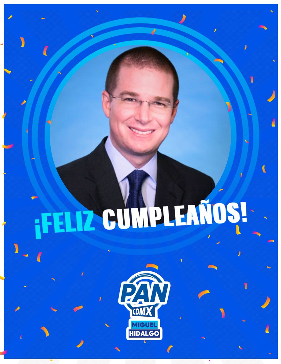 PAN_MH_CDMX's tweet photo. Desde el CDDT Miguel Hidalgo del PAN CDMX, ¡Feliz cumpleaños! a @RicardoAnayaC , Coordinador de Senadores. Reconocemos tu liderazgo firme y compromiso humanista por la libertad y dignidad.
¡Salud y fuerza para seguir sirviendo!
#PANCDMX #PanMiguelHidalgo https://t.co/M31SVrFfLA