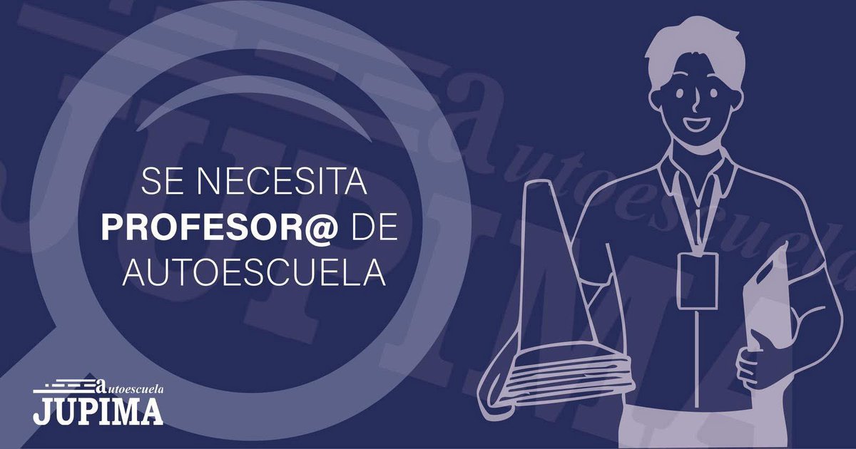 aejupima's tweet photo. Necesitamos Profesores de Formación Vial. https://t.co/M64tnH70J6