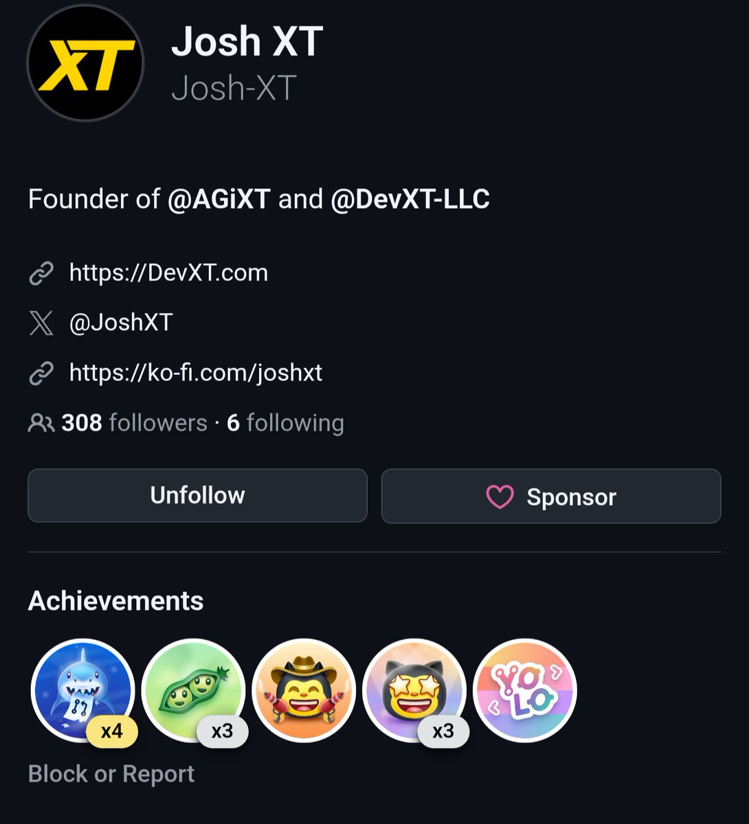 For reference, here's <a href="/JoshXT/">Josh XT — e/acc</a> Github ⭐ please leave a follow and star! 

github.com/Josh-XT

CA:
F7Z4RMwLLUDmZtEEXETVE1w5d1RPtXvGBmzkFBDSBAGS