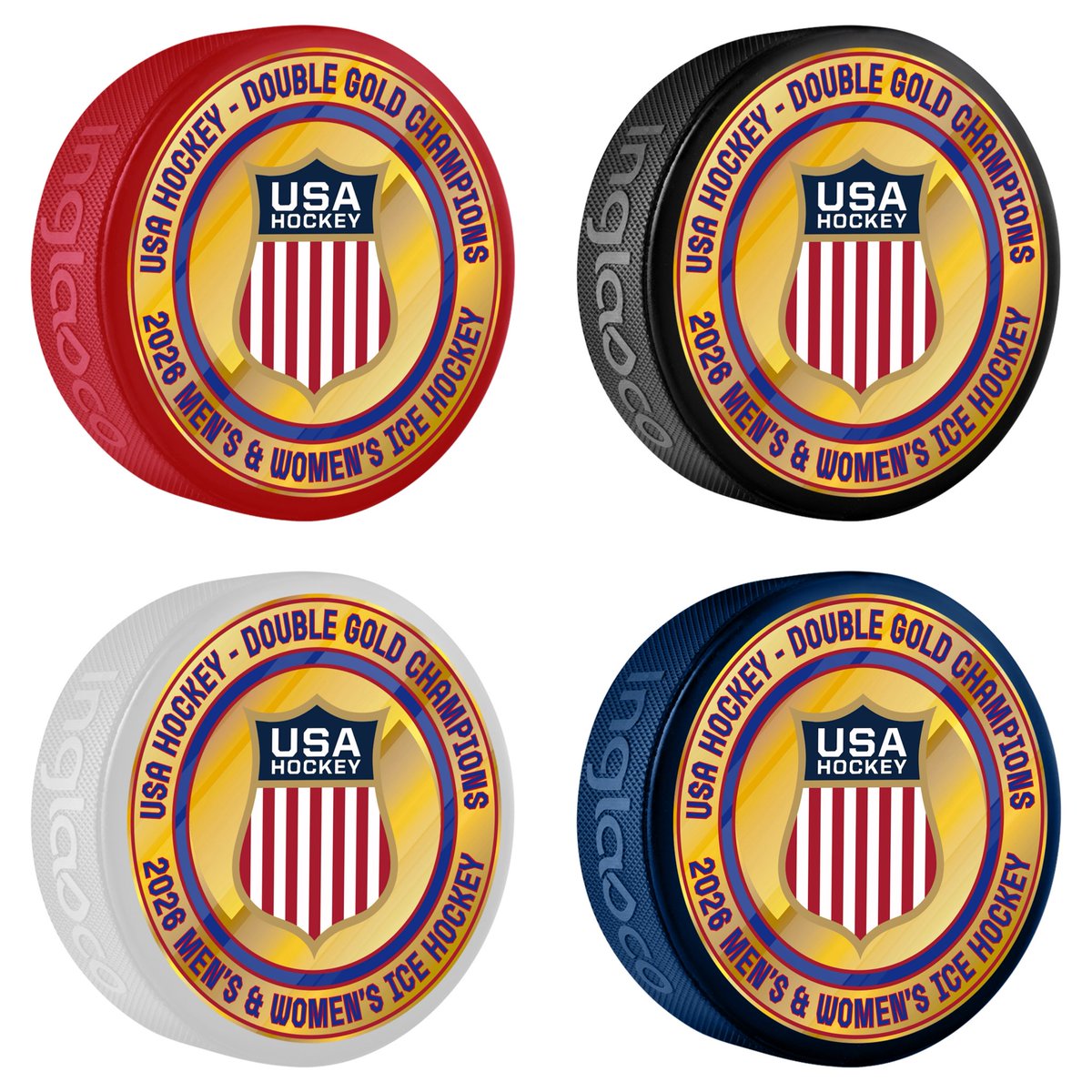 🇺🇸TEAM USA GOLD MEDAL PUCKS🇺🇸

We just received a very SMALL amount of Team USA Double Gold pucks. We’ll be doing a limited drop tonight at 8:00 PM EST (in 4 hours). 

Reply “I WANT” below if this interests you ⬇️