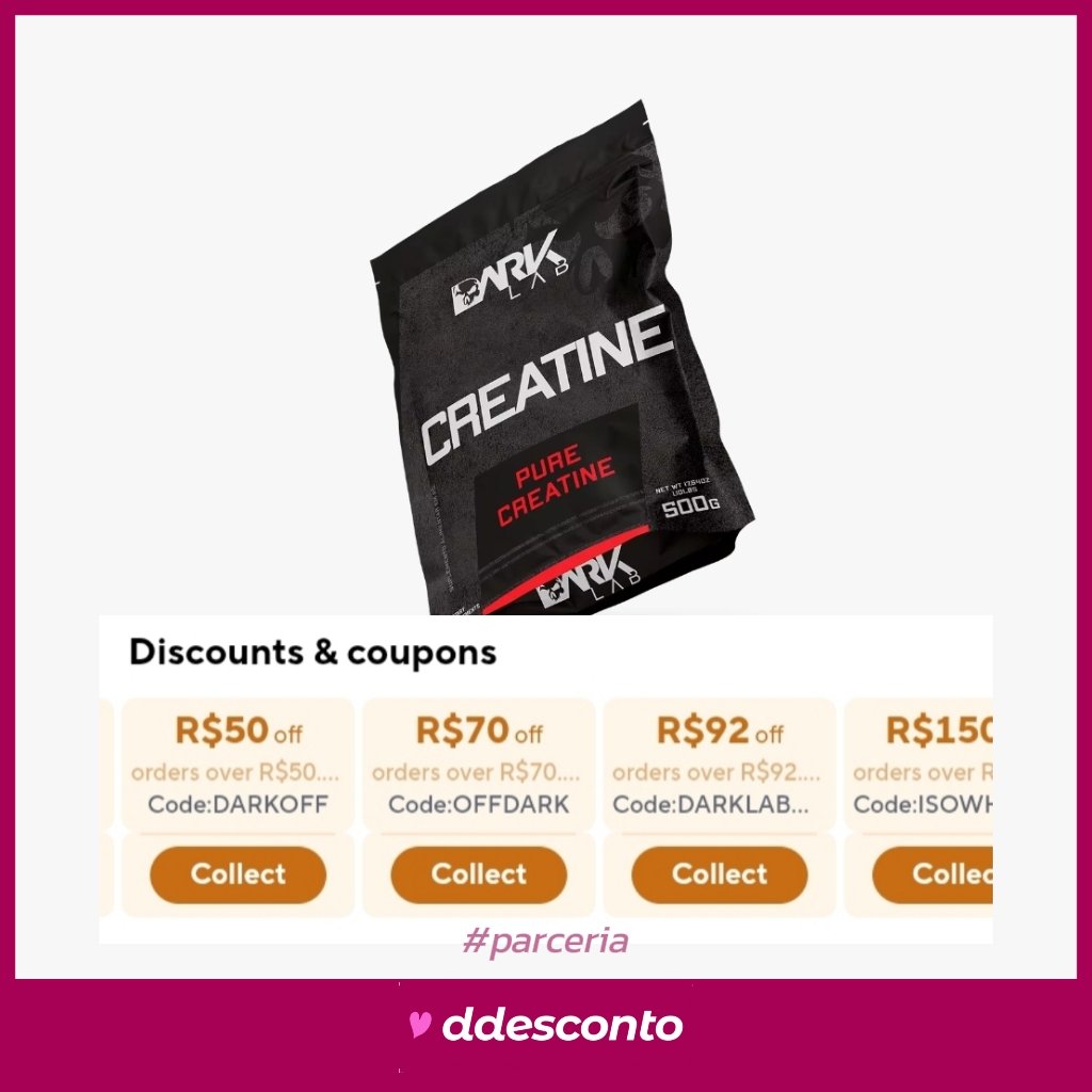 Cupons em Dark Lab no AliExpress!

Colete aqui e aproveite:
➡️ s.click.aliexpress.com/e/_c4nS5E15
✨️Loja oficial, com entrega do Brasil.

🏷DARKOFF
R$50 OFF acima de R$50
🏷OFFDARK
R$70 OFF acima de R$70
🏷DARKLABOFF
R$92 OFF acima de R$92
🏷ISOWHEY150
R$150 OFF acima de R$150