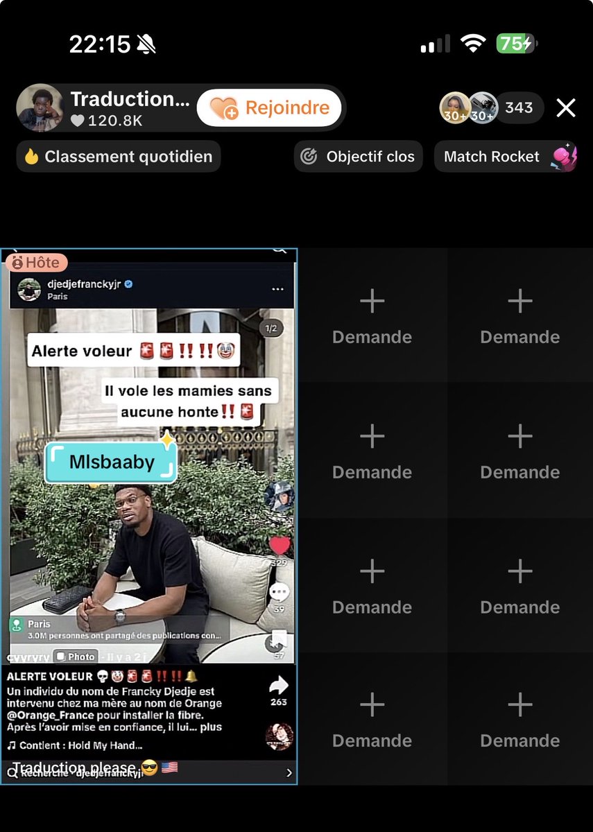 vraienzele's tweet photo. Alerte voleur 🚨‼️
Dites à Francky de rembourser l’argent des gens ! On l’attends, on est en live sur TikTok !! #rt #paname https://t.co/x9zCyTs34h