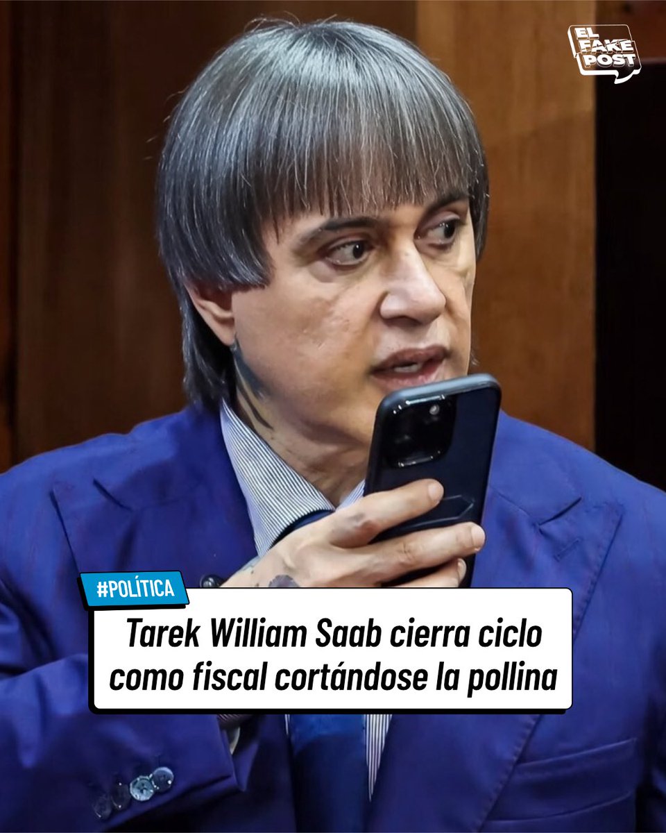 elfakepost's tweet photo. Tarek William Saab cierra ciclo como fiscal cortándose la pollina. https://t.co/9MGJfASWTp
