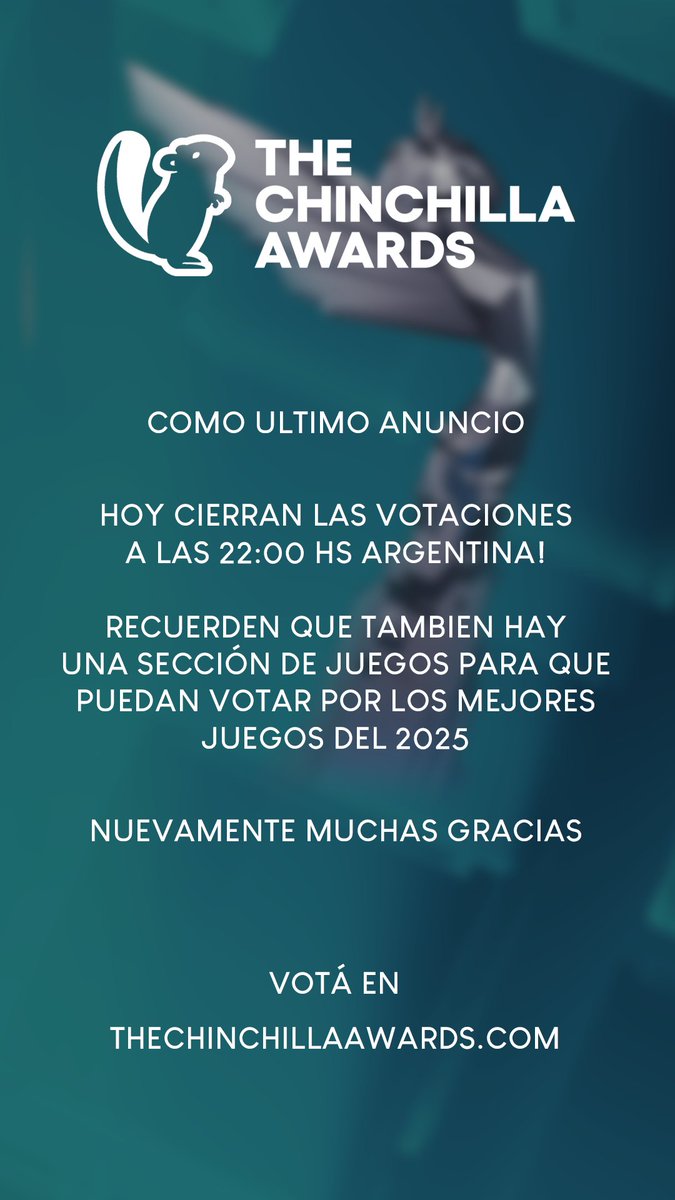 The Chinchilla Awards tweet media