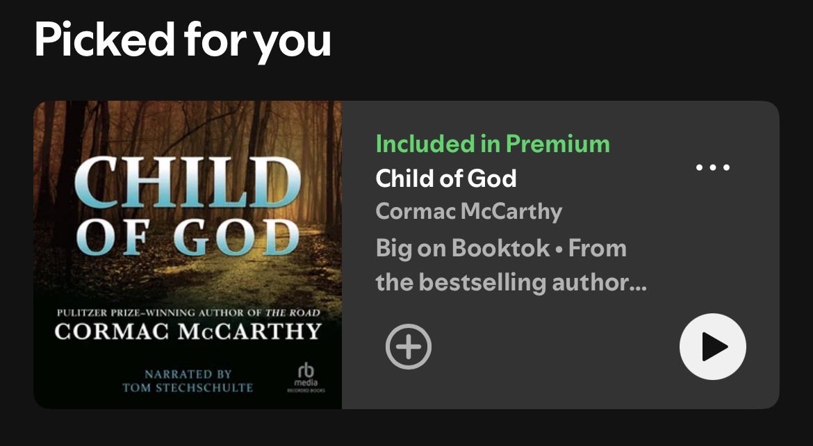 Absolutely diabolical book suggestion <a href="/Spotify/">Spotify</a>