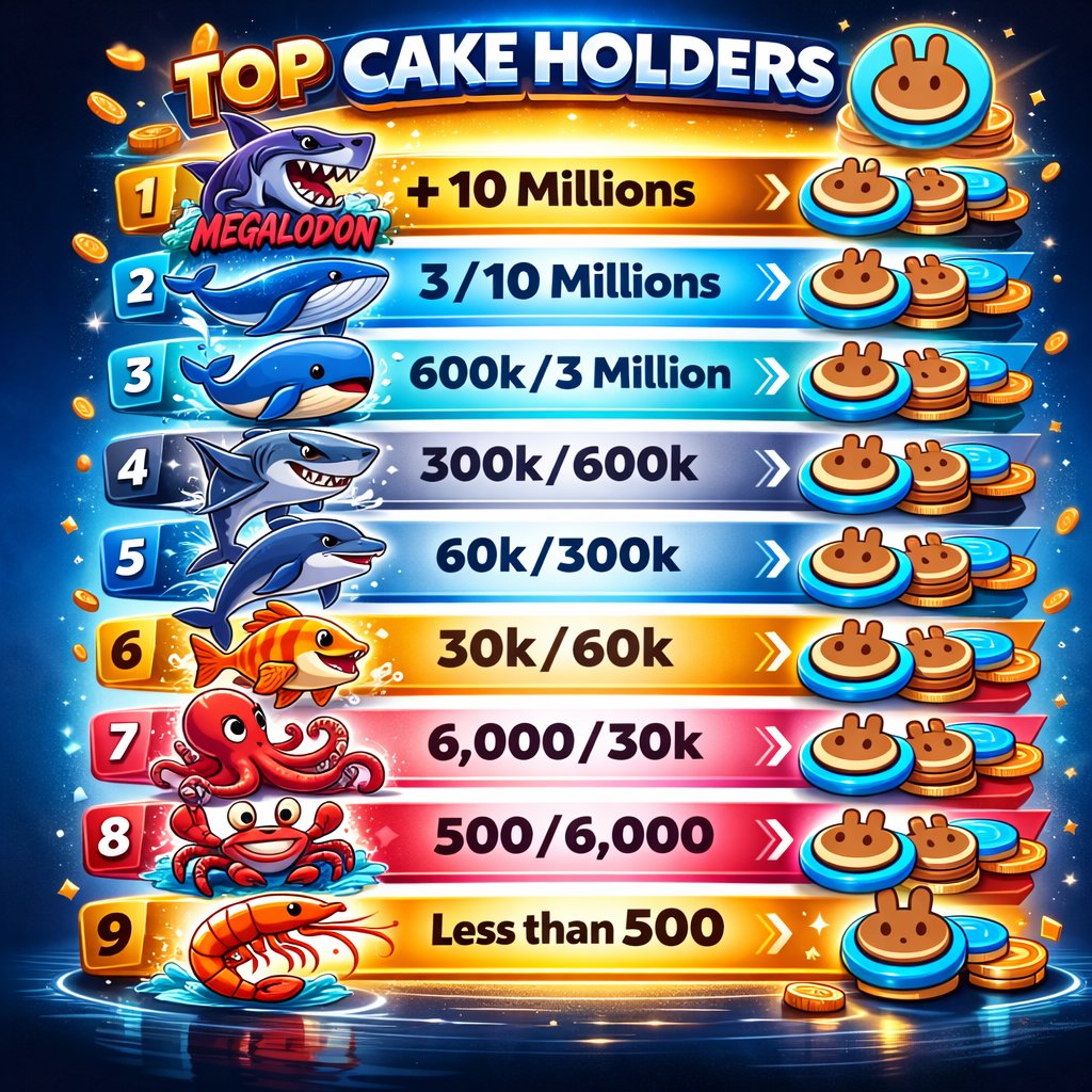 Ranking #top $cake #holders #pancakeswap