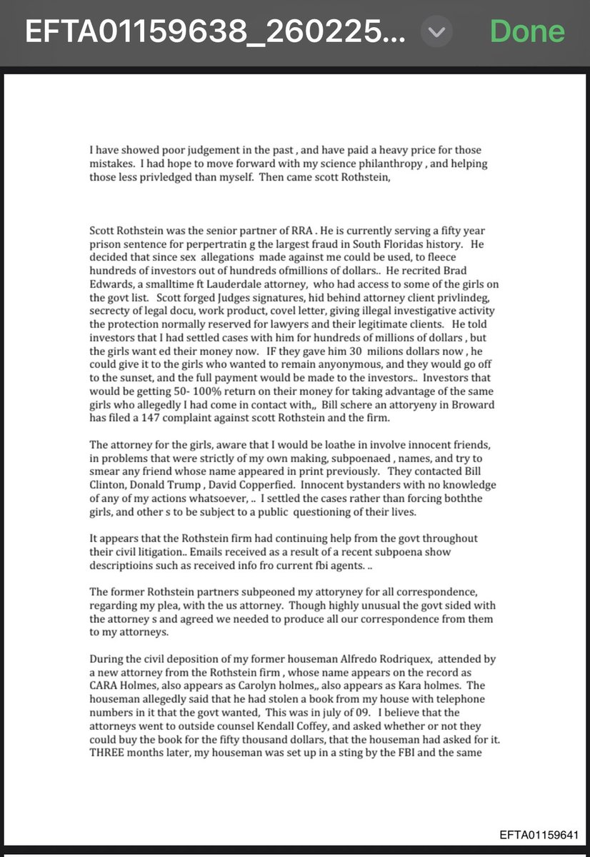 Thebritishladyv's tweet photo. I know this is very controversial but here is Jeffrey Epstein’s personal statement he made in 2011 which was never published. It has been verified by his family, Prter Mandelson  and Mike citrick who is mentioned. https://t.co/0g57T6Qk7O