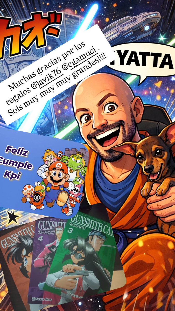 Grandes!!! La mejor sorpresa q me he llevado hoy y a todos toditos los q me habéis felicitado!!!