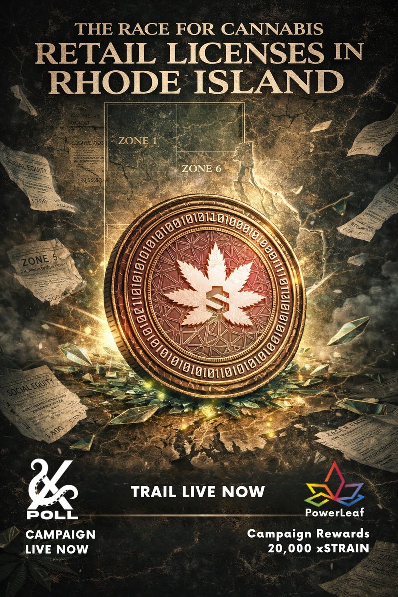 xpollplatform's tweet photo. The Race for Cannabis Retail Licenses in Rhode Island
Rhode Island’s cannabis market is at a turning point. With limited retail licenses across six zones, competition is fierce and the stakes are high. Social equity, zoning distribution, and regulatory decisions will shape the state’s cannabis economy for years to come.
📍 Trail Live Now
🎁 20,000 xSTRAIN Rewards
Trail link: https://t.co/blwJz9EYIC
Join the conversation. Measure the momentum.
#strain #straincoin