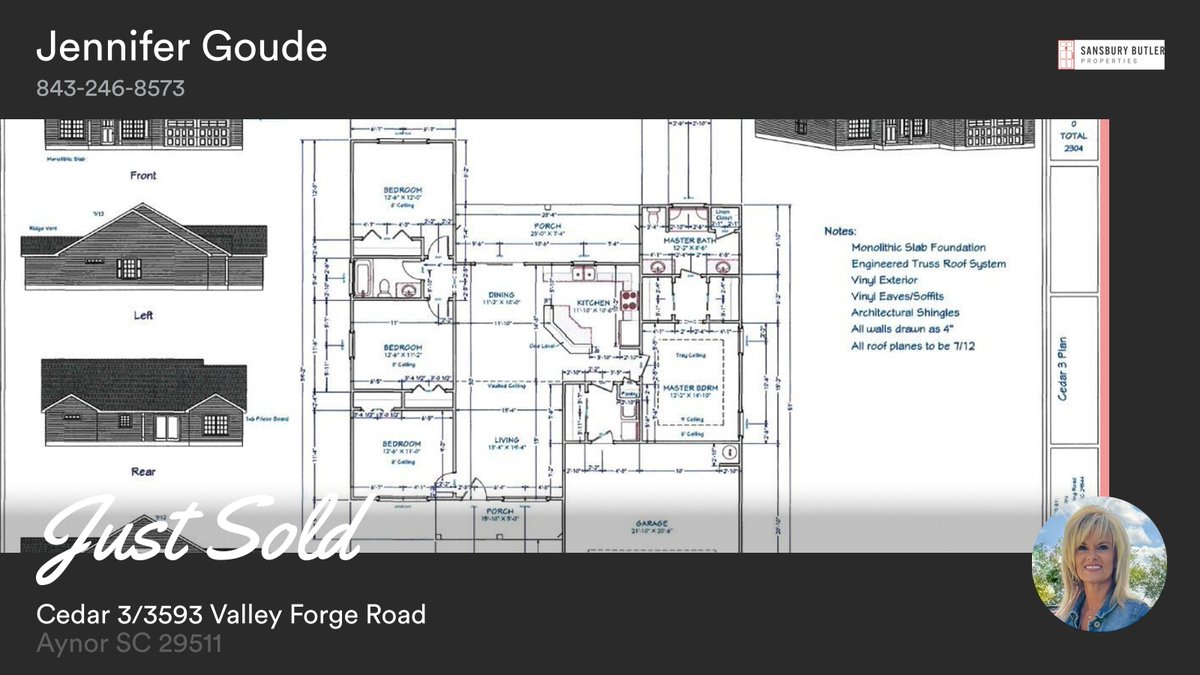 Jennifer8929's tweet photo. 🛌 4 🛀 2 🚘 4
📍 Cedar 3/3593 Valley Forge Road, Aynor, SC, 29511

My latest sale on RateMyAgent.
Sales Person 114437
https://t.co/zjLJzF8mmY

...
#ratemyagent #realestate #Sansbury_Butler_Properties https://t.co/CV2ufgNbkt
