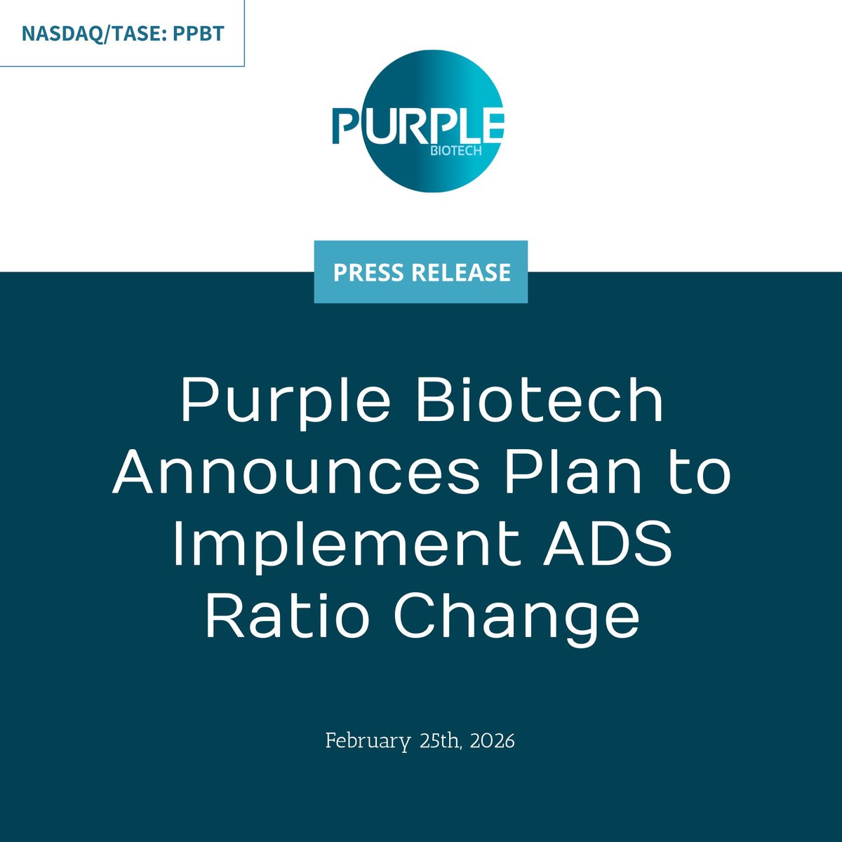 Purple Biotech tweet media