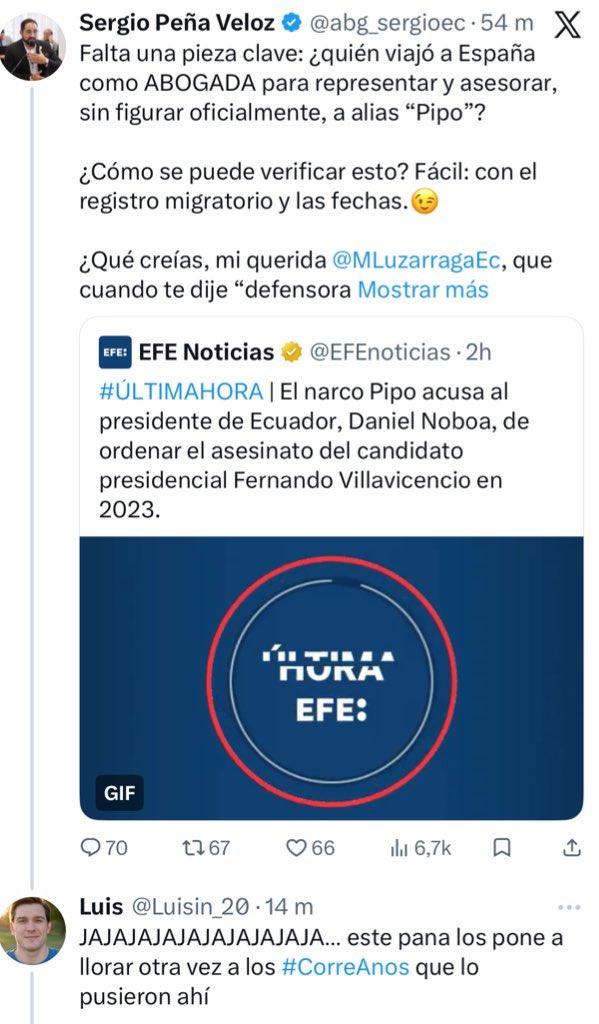 Luisin_20's tweet photo. @Danielsalcan_ Ojalá salgan esos videos, así como ojalá salgan los registros migratorios y la lista de visitas a Pipo así como pide el ilustre Asambleísta #CorreAno Sergio Peña jajajajajajaja https://t.co/8El0bmoAtV