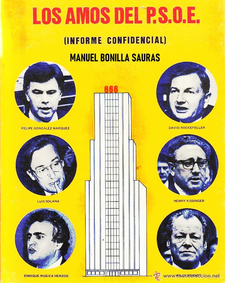 elsemiyero's tweet image. Otra cosa que huele raro #malpensadoGrok #piensamalyacertarás, en 1981 seguía siendo #DavidRockefeller el  jefe de Felipe González según cuenta Manuel Bonilla en su libro "Los amos del Psoe" y el #MinistroConcentrado Mugica el enlace con la #InternacionaMarrana?