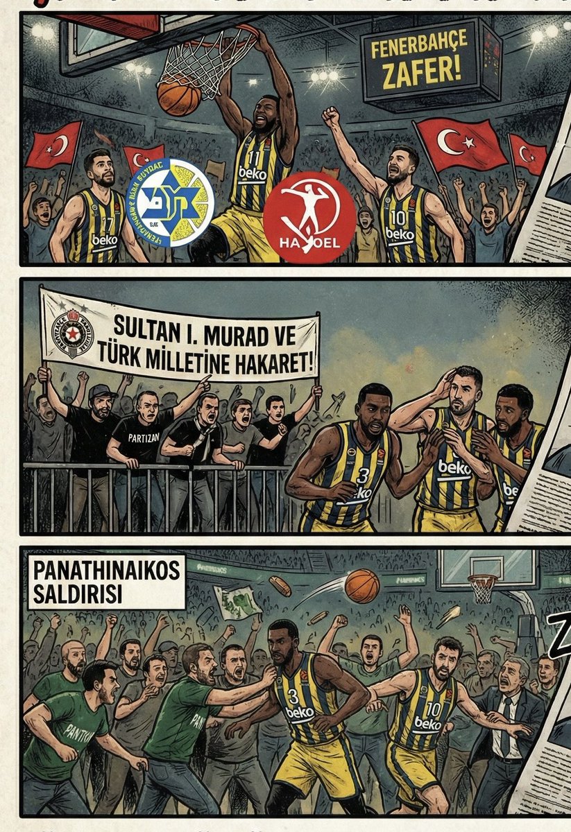 MustafaB49's tweet photo. Fenerbahçe Beko, EUROLEAGUE’de

iki Yunan,
İki Sırp,
İki İsrail takımını,

tüm ırkçı ve düşmanca provokasyonlara rağmen eze eze lider ve Tekrar şampiyonluğa koşuyor.

Bütün Türkler, bu bilinçle takımımızı Milli Takım sahiplenmesiyle desteklemeli. 🇹🇷 https://t.co/zQz4pFCBB4