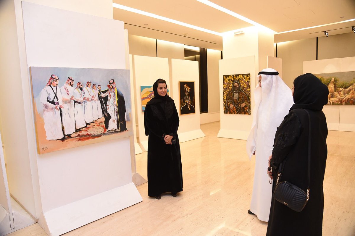 "جسفت" ومركز التواصل الحضاري يحتفيان بيوم التأسيس بمعرض فني وطني، افتتحه الدكتور عبدالله الفوزان و اختتم مساء اليوم  الاربعاء - الرياض 💜🇸🇦🌿 alriyadh.com/2176875 عبر @alRiyadh
<a href="/GSFT_RUH/">جسفت الرياض</a> 
<a href="/hana_alshebli/">هناء الشبلي الراشد🎨</a>