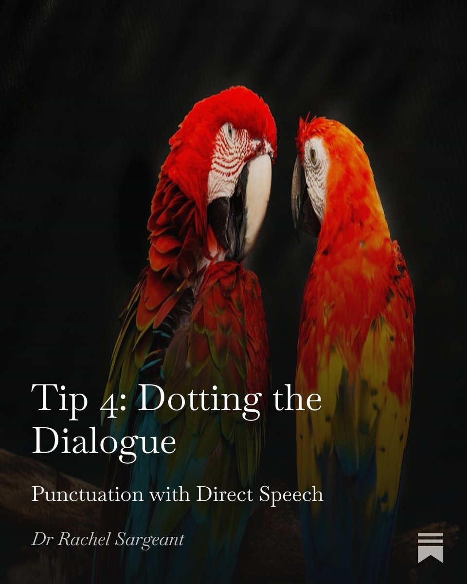 RachelSargeant3's tweet image. On my newsletter today I talk about ‘Dotting the Dialogue’ with a short guide to punctuation in direct speech. Subscribe for free. #WritingCommunity #amwriting #writingtips #booktwitter rsargeant.substack.com/p/tip-4-dottin…