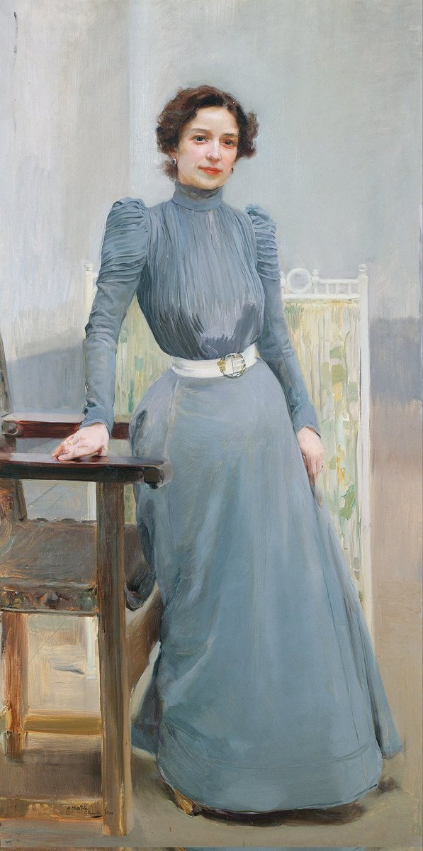 🟥Emma Zorn retratada por su marido, Anders Zorn, en 1894

🟦Clotilde García del Castillo retratada por su marido, Joaquín Sorolla, 1900