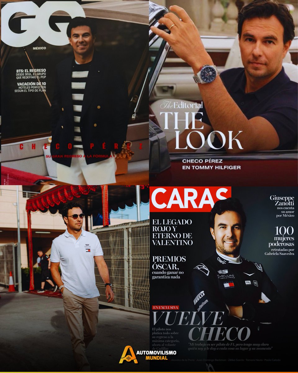 ¡¡CHECO PÉREZ SERÁ PORTADA DE 3 REVISTAS EN MARZO!! 🇲🇽✨

GQ México, Caras México y The Look, donde además se presenta oficialmente a Checo Pérez como EMBAJADOR OFICIAL de Tommy Hilfiger.

¡EL DEPORTISTA MEXICANO MÁS GRANDE DE LOS ÚLTIMOS AÑOS! le guste a quien le guste  👏🇲🇽