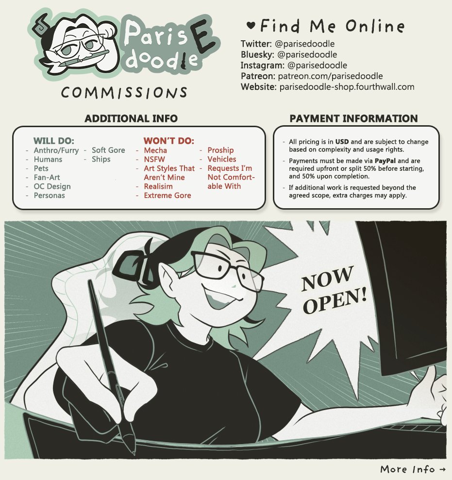 ParisEdoodle ~ Commissions Are Closed tweet media