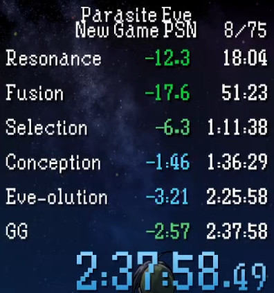 seiglance's tweet photo. Took awhile, but I finally got there and my main goal for Parasite Eve is complete! Thinking I'll leave it there for now on serious attempts, but come back to it when longer stuff goes boom. https://t.co/kxTOZOiSH2
