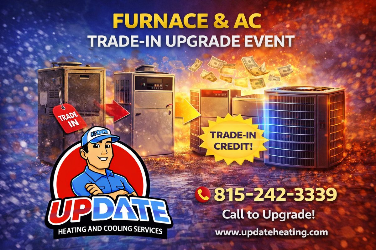 updateheating's tweet photo. 🔥 Furnace &amp; AC Trade-In Upgrade Event is LIVE! 🔥 https://t.co/jC6ZvrHuhc