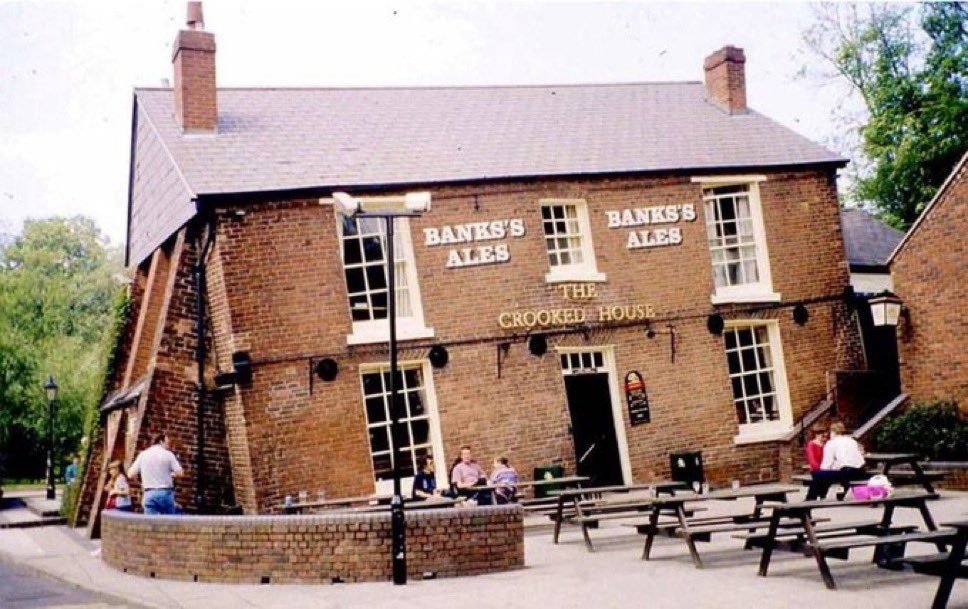 The Crooked House Pub at Himley, Staffordshire, was demolished shortly after a suspected arson attack on August 5, 2023.

Currently rubble, the locals fighting to have the pub reinstated.