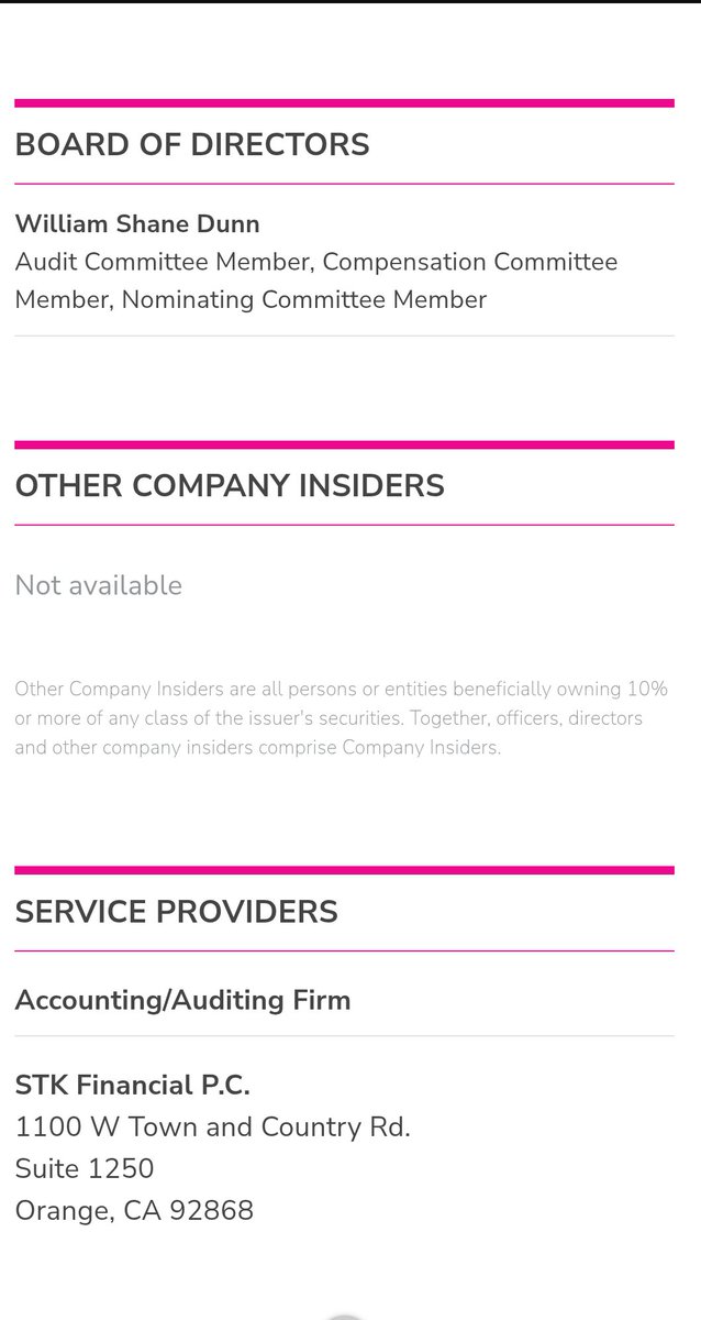 Ajmill86's tweet photo. $VMHG Anyone else notice that Hui Zhang is no longer listed as a company insider. He owned 12% of outstanding shares under previous ownership. Another example of Groux and Dunn taking control of what's to come. Next disclosures and PR should be big. https://t.co/mSQH6qjqBa