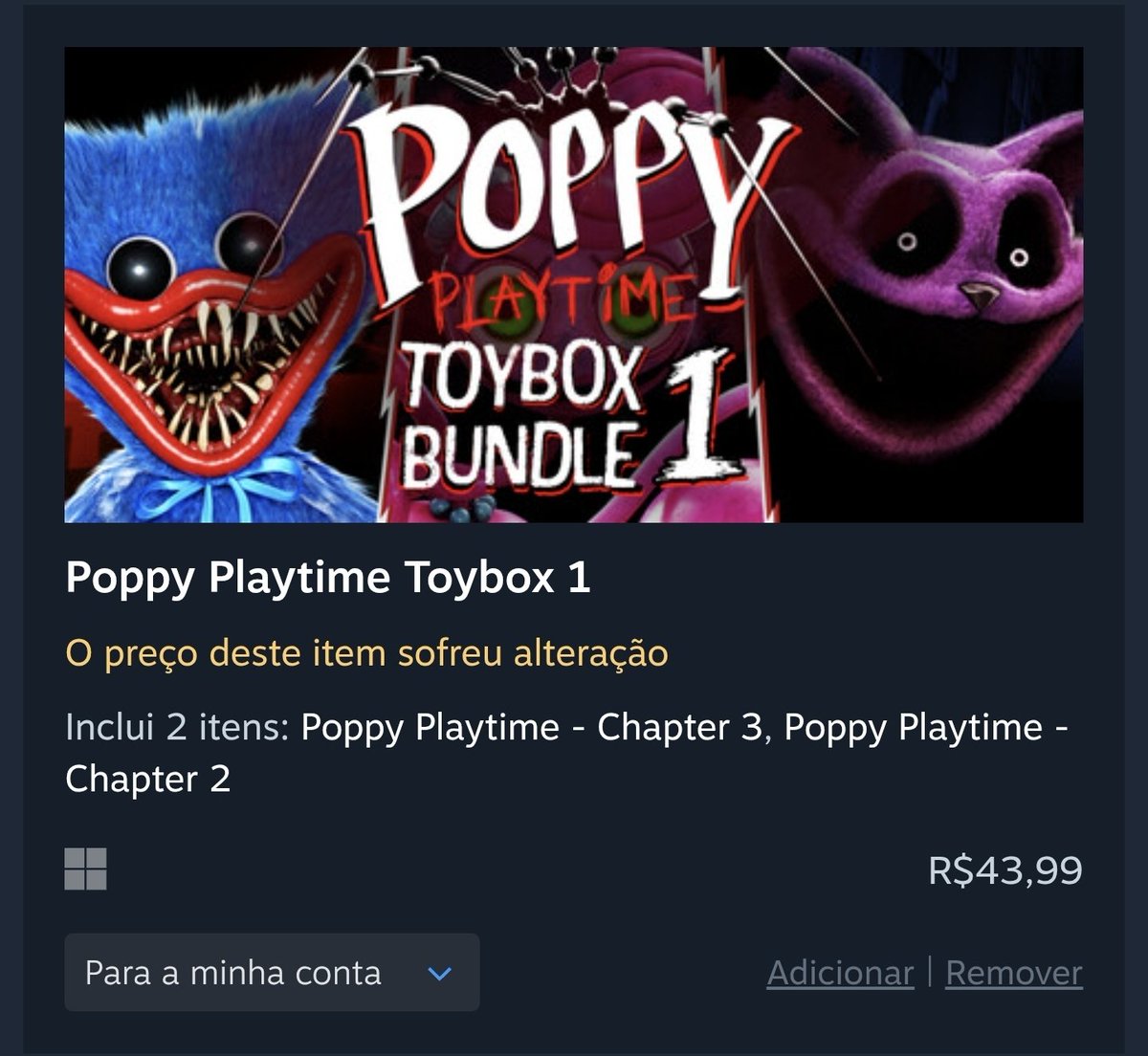 Hey <a href="/mascotmassacre/">Mascot Massacre</a>! It looks like the bundle with Poppy Chapters 2, 3, and 4 was changed to only include Chapters 2 and 3 — Chapter 4 was removed. Do you know why? That would be good news.