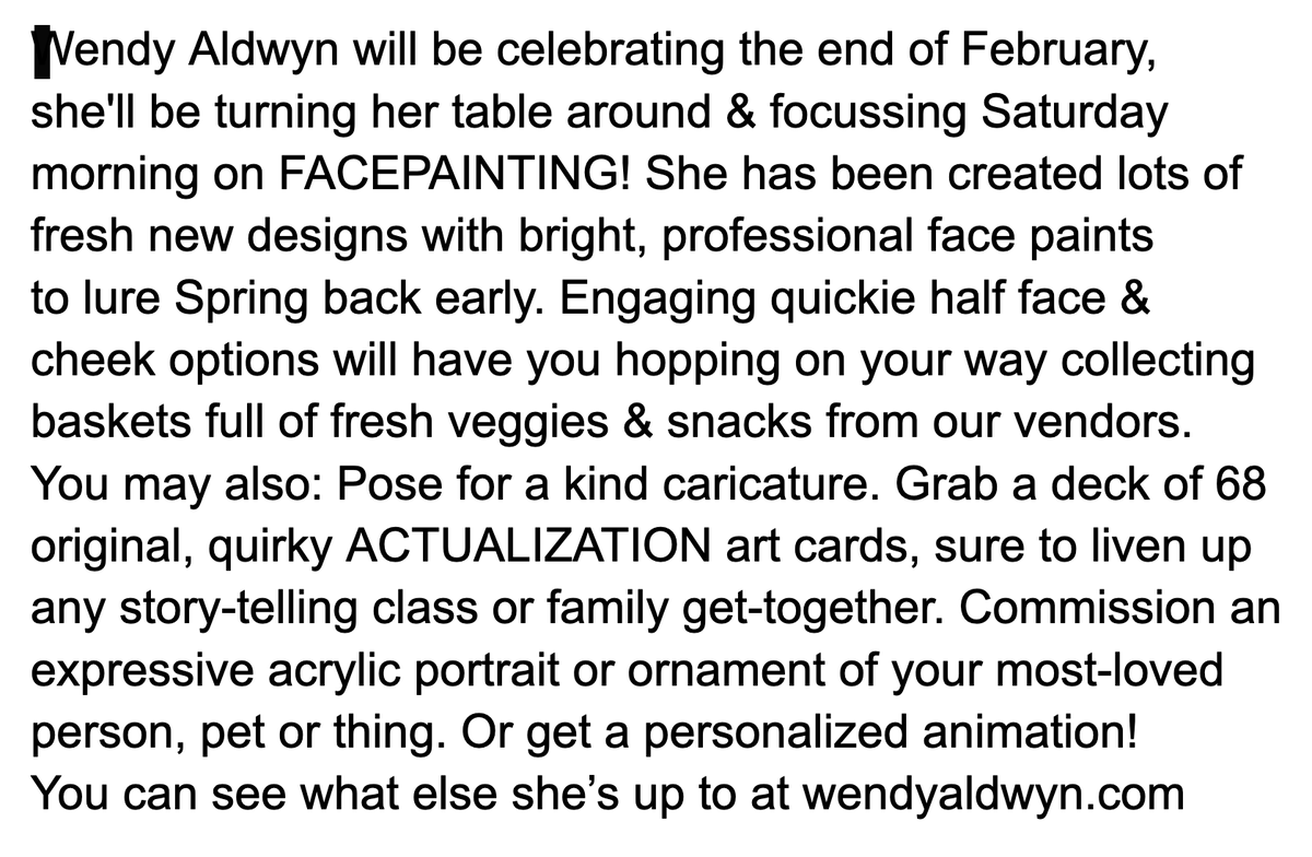 pyrrhophytes1's tweet image. Feb 28, 9-12 WendyAldwyn.com 919-538-5945 will be @         

#EnoRiverFarmersMarket  
144 E Margaret Lane, Hillsborough, NC 27278

#CarySummerCamps
#SupportLocalArt
#ArtEducation
#KidsArtClass
#DigitalArtist
#KidsCreate 
#ArtProjects 
#ArtLesson 
#ApexNC 
#Youth 
#OcNc