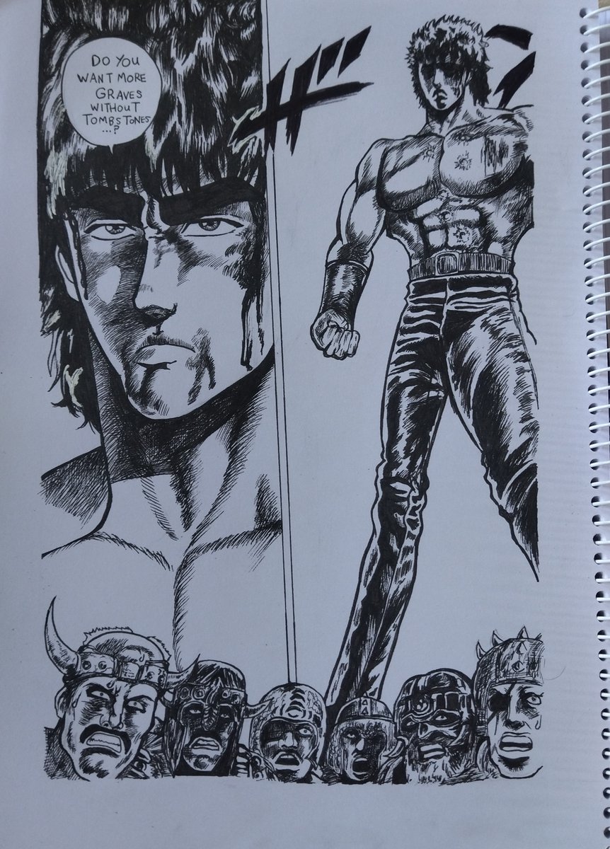 HdKurosh's tweet photo. Hi, I'm Persian and i Love drawing Fist of the North Star👊✨ https://t.co/uOAlrUsmPm
