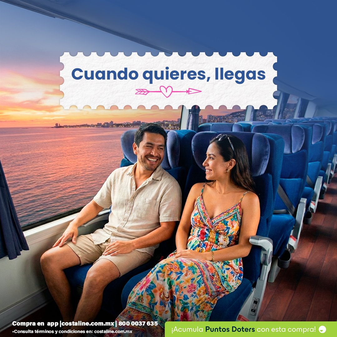💙🚌 Cuando quieres, llegas
Compra tu boleto y súbete directo a tu destino, sin vueltas ni complicaciones.
👉 costaline.com.mx 

#AnticipaTuViaje #ViajaConCostaline